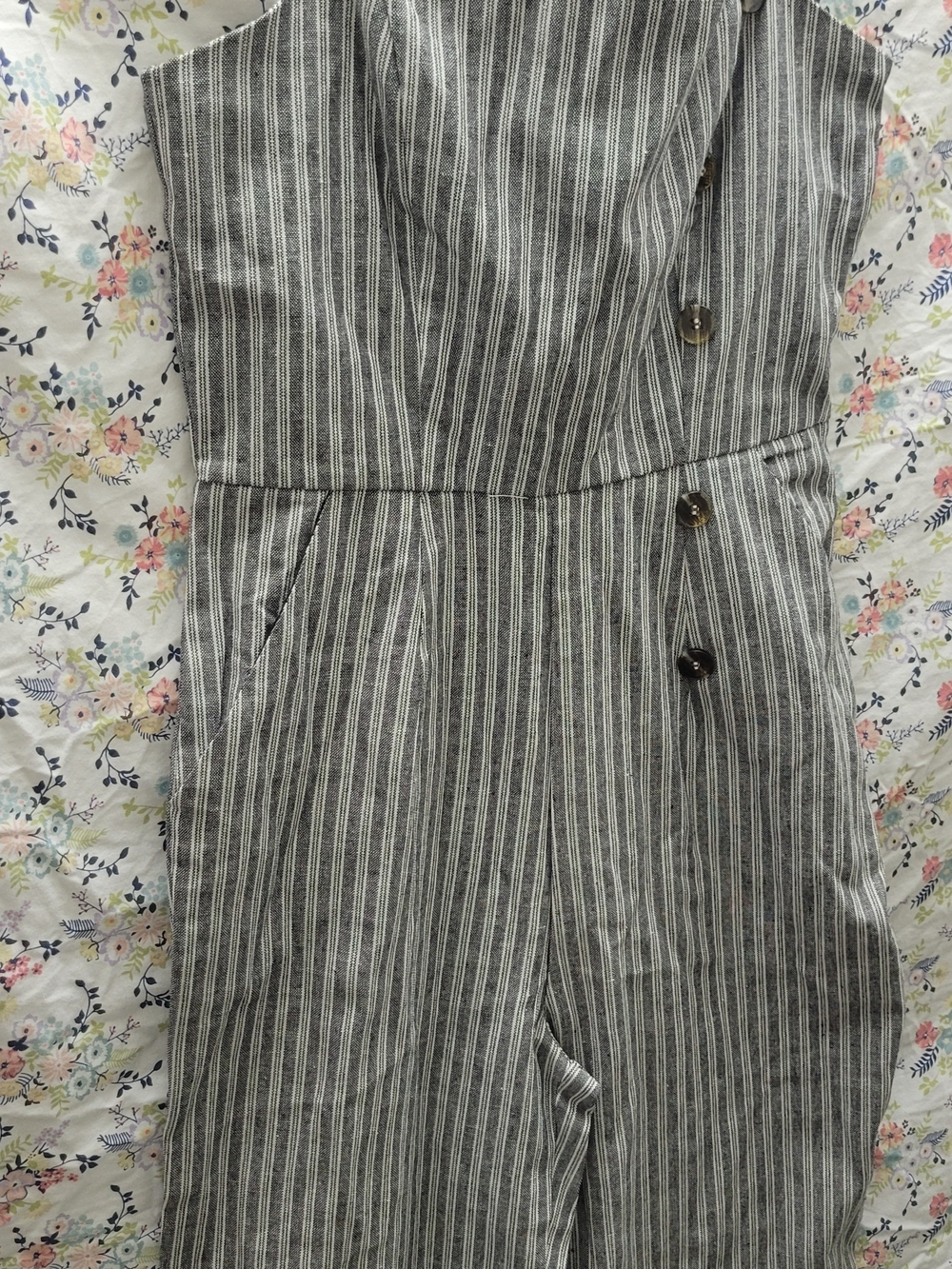 Striped Gray Jumpsuit